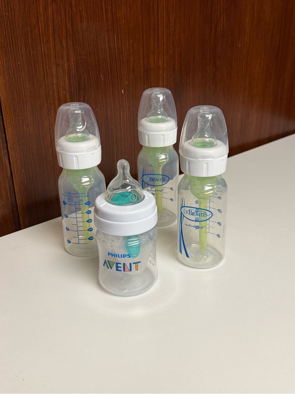 Dr. Brown’s and Philips Avent Clear Baby Bottles - reduced colic